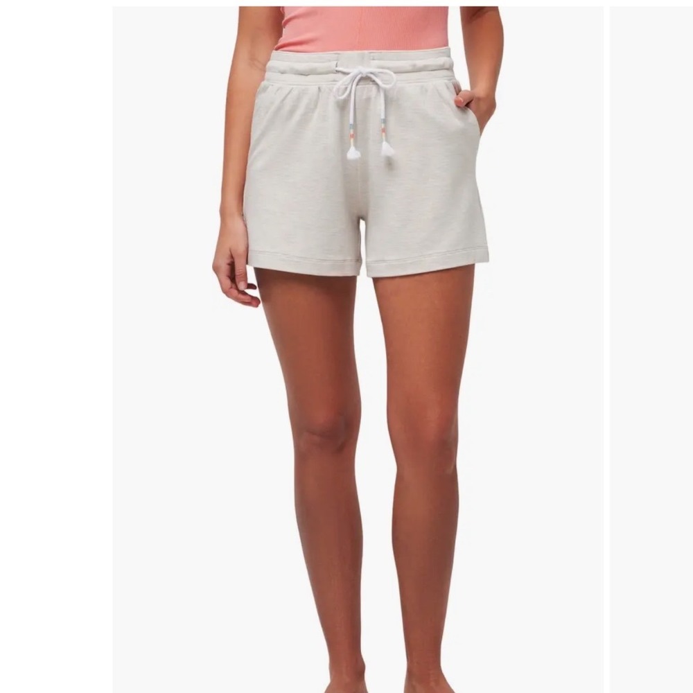 TravisMathew Womens Oatmeal Heather Drawstring‎ Lounge Shorts Size Medium